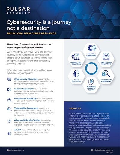 Pulsar Security Datasheet - Journey