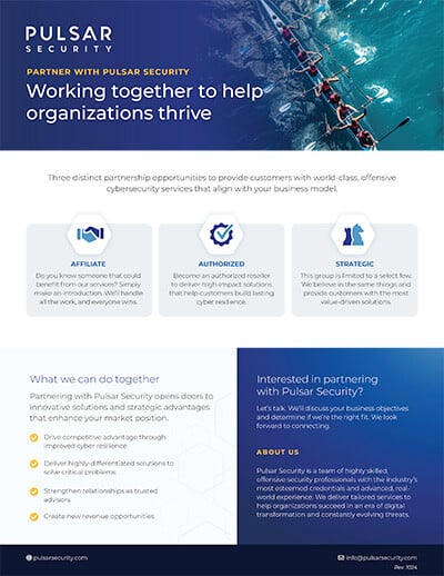 Pulsar Security Datasheet - Partner with Pulsar