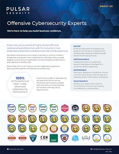 Pulsar Security Datasheet - Team
